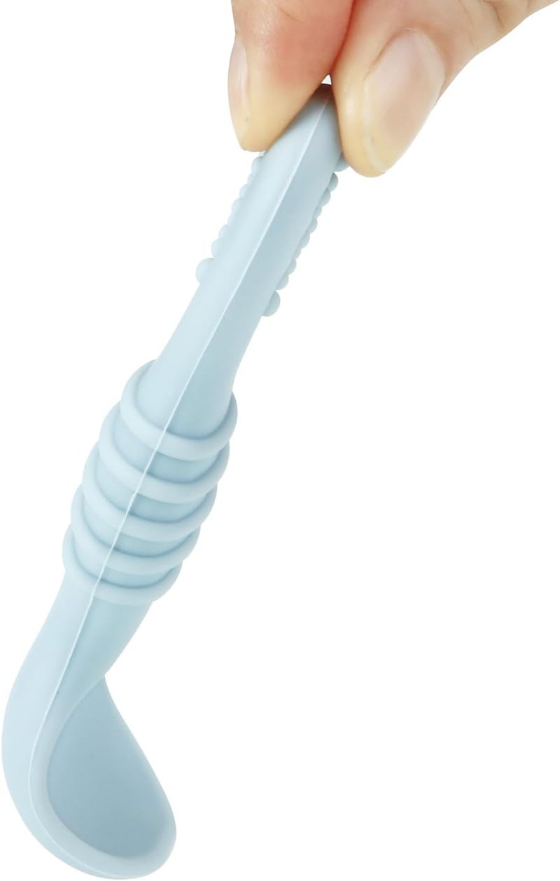 PandaEar 6 Pack Silicone Baby Spoons & Forks | Baby Feeding Set Self Feeding Utensils, Toddler Infant Feeding Spoon Forks BPA Free First Stage - Image 5